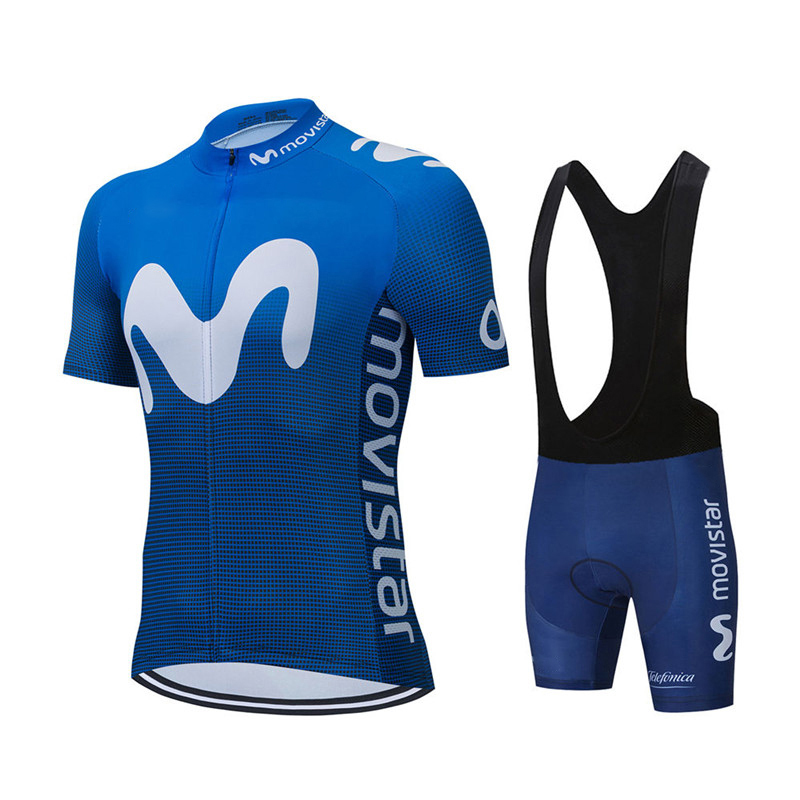 Mountain Biking Uniform - Yeni Yaz Movistar Takımı Bisiklet Forması