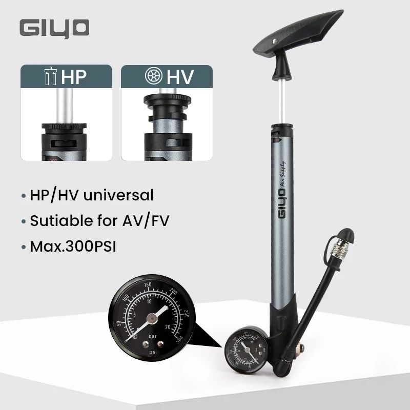 Shock Pump Suspension - Giyo GS-41P 300psi Bisiklet Şok Pompası