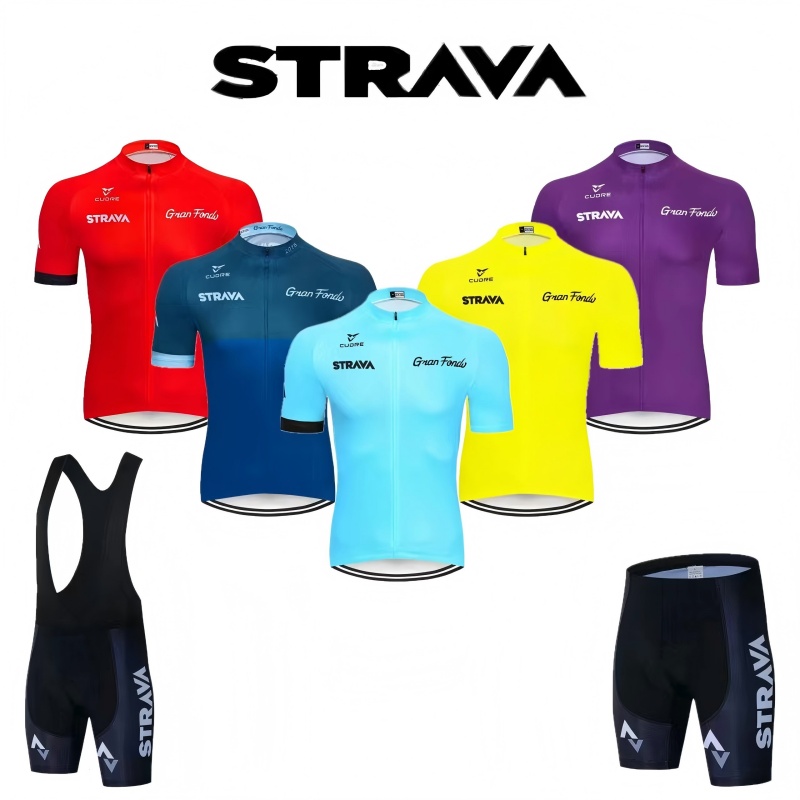 Mountain Biking Uniform - STRAVA Bisiklet Setleri Bisiklet Giysileri Erkekler