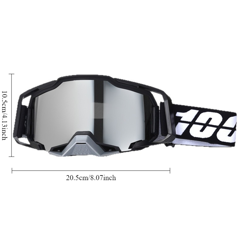 Mountain Biking Definition - Unisex Motosiklet Arazi Sürüş Gözlükleri, Kum